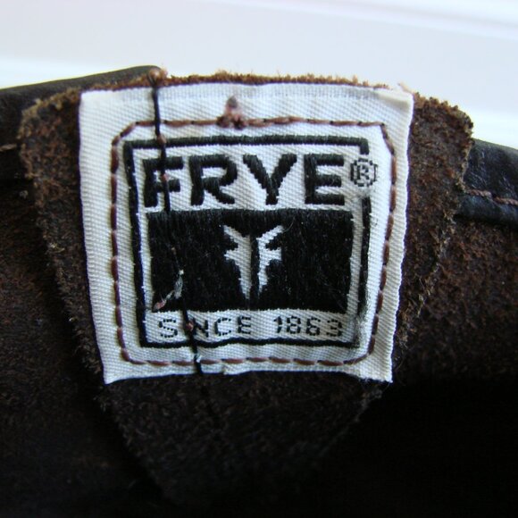Frye Brown Leather Engineer Boot Booties Harness Moto Grunge Buckle Strap Size 8 - Picture 8 of 16